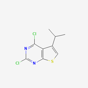 2,4-Dichloro-5-isopropylthieno[2,3-d]pyrimidine chemical structure (CAS 87492-70-4)