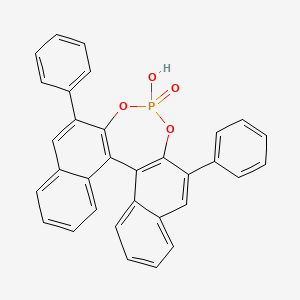 (11bS)-4-Hydroxy-2,6-diphenyldinaphtho[2,1-d:1',2'-f][1,3,2]dioxaphosphepine 4-oxide chemical structure (CAS 874948-59-1)