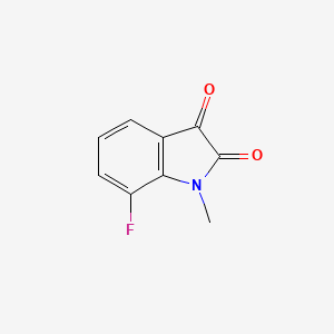 7-Fluoro-1-methylindoline-2,3-dione chemical structure (CAS 875003-43-3)