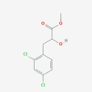 Methyl 3-(2,4-dichlorophenyl)-2-hydroxypropanoate chemical structure (CAS 875018-66-9)