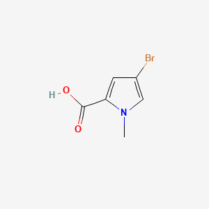 4-Bromo-1-methyl-1H-pyrrole-2-carboxylic acid chemical structure (CAS 875160-43-3)