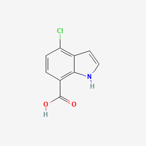 4-Chloro-1H-indole-7-carboxylic acid chemical structure (CAS 875305-77-4)