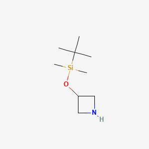 3-((tert-Butyldimethylsilyl)oxy)azetidine chemical structure (CAS 875340-81-1)