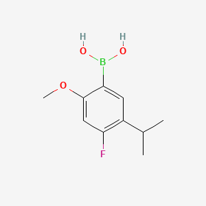 (4-Fluoro-5-isopropyl-2-methoxyphenyl)boronic acid chemical structure (CAS 875446-29-0)