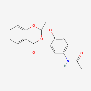 N-(4-((2-Methyl-4-oxo-4H-benzo[d][1,3]dioxin-2-yl)oxy)phenyl)acetamide chemical structure (CAS 87549-36-8)