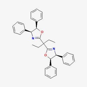 (4S,4'S,5R,5'R)-2,2'-(Pentane-3,3-diyl)bis(4,5-diphenyl-4,5-dihydrooxazole) chemical structure (CAS 875640-20-3)