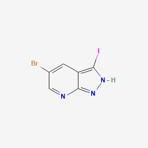 5-Bromo-3-iodo-1H-pyrazolo[3,4-b]pyridine chemical structure (CAS 875781-18-3)