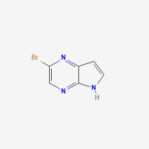 2-Bromo-5H-pyrrolo[2,3-b]pyrazine chemical structure (CAS 875781-43-4)
