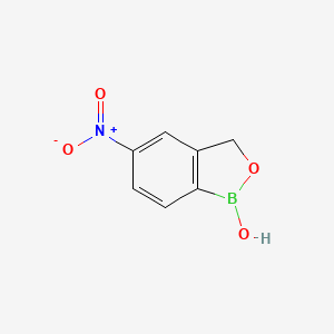 5-Nitrobenzo[c][1,2]oxaborol-1(3H)-ol chemical structure (CAS 875816-94-7)