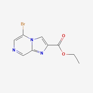 Ethyl 5-bromoimidazo[1,2-a]pyrazine-2-carboxylate chemical structure (CAS 87597-27-1)
