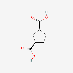 cis-Cyclopentane-1,3-dicarboxylic acid chemical structure (CAS 876-05-1)