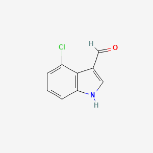 4-Chloro-1H-indole-3-carbaldehyde chemical structure (CAS 876-72-2)