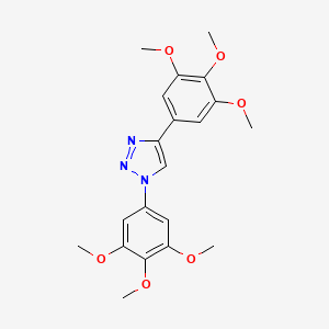 1,4-Bis(3,4,5-trimethoxyphenyl)-1H-1,2,3-triazole chemical structure (CAS 876013-29-5)
