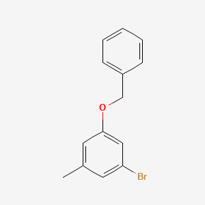 1-(Benzyloxy)-3-bromo-5-methylbenzene chemical structure (CAS 876299-63-7)