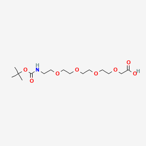 2,2-Dimethyl-4-oxo-3,8,11,14,17-pentaoxa-5-azanonadecan-19-oic acid chemical structure (CAS 876345-13-0)