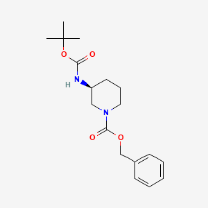 (S)-1-Cbz-3-Boc-Aminopiperidine chemical structure (CAS 876379-22-5)