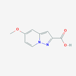 5-Methoxypyrazolo[1,5-a]pyridine-2-carboxylic acid chemical structure (CAS 876379-71-4)