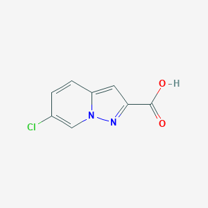 6-Chloropyrazolo[1,5-a]pyridine-2-carboxylic acid chemical structure (CAS 876379-75-8)