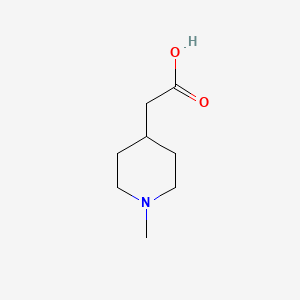 2-(1-Methylpiperidin-4-yl)acetic acid chemical structure (CAS 87647-06-1)
