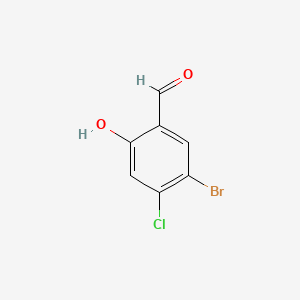 5-Bromo-4-chloro-2-hydroxybenzaldehyde chemical structure (CAS 876492-31-8)