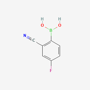 (2-Cyano-4-fluorophenyl)boronic acid chemical structure (CAS 876601-43-3)