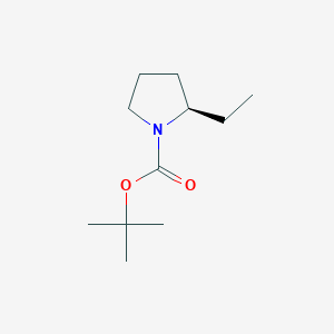 (R)-tert-Butyl 2-ethylpyrrolidine-1-carboxylate chemical structure (CAS 876617-06-0)