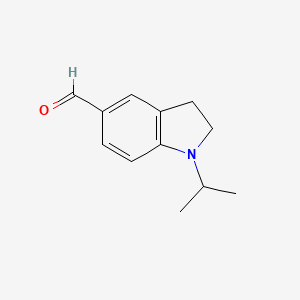1-Isopropylindoline-5-carbaldehyde chemical structure (CAS 876710-70-2)