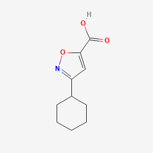 3-Cyclohexylisoxazole-5-carboxylic acid chemical structure (CAS 876716-46-0)