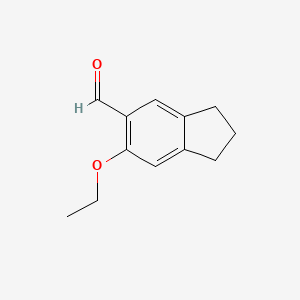 6-Ethoxy-2,3-dihydro-1H-indene-5-carbaldehyde chemical structure (CAS 876717-50-9)