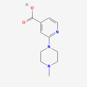 2-(4-Mthylpiperazin-1-yl)isonicotinic acid chemical structure (CAS 876717-56-5)