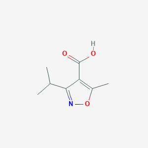 3-Isopropyl-5-methylisoxazole-4-carboxylic acid chemical structure (CAS 876717-62-3)