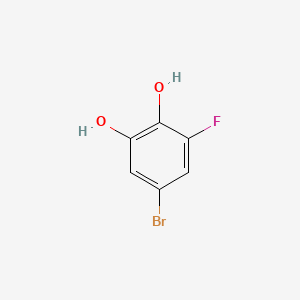 5-Bromo-3-fluorobenzene-1,2-diol chemical structure (CAS 876861-29-9)