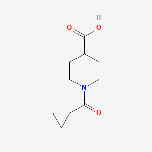 1-(Cyclopropanecarbonyl)piperidine-4-carboxylic acid chemical structure (CAS 876866-50-1)