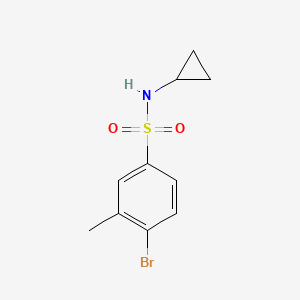 4-Bromo-N-cyclopropyl-3-methylbenzenesulfonamide chemical structure (CAS 876875-59-1)