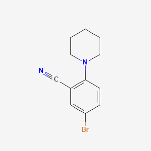 5-Bromo-2-(piperidin-1-yl)benzonitrile chemical structure (CAS 876918-30-8)