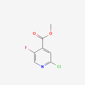 Methyl 2-chloro-5-fluoroisonicotinate chemical structure (CAS 876919-10-7)