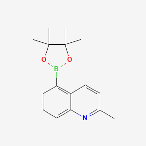 2-Methylquinoline-5-boronic Acid Pinacol Ester chemical structure (CAS 876922-75-7)