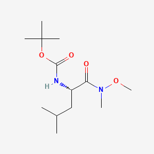 (S)-N-Methyl-N-methoxy-2-(tert-butoxycarbonylamino)-4-methylpentanamide chemical structure (CAS 87694-50-6)