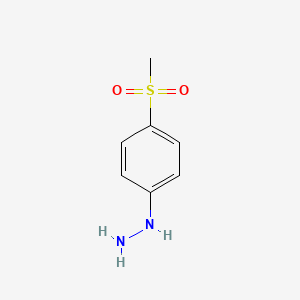 (4-(Methylsulfonyl)phenyl)hydrazine chemical structure (CAS 877-66-7)