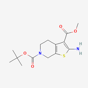 6-tert-Butyl 3-methyl 2-amino-4,5-dihydrothieno[2,3-c]pyridine-3,6(7H)-dicarboxylate chemical structure (CAS 877041-47-9)