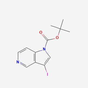 tert-Butyl 3-iodo-1H-pyrrolo[3,2-c]pyridine-1-carboxylate chemical structure (CAS 877060-48-5)