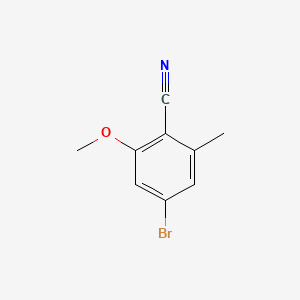 4-Bromo-2-methoxy-6-methylbenzonitrile chemical structure (CAS 877149-05-8)