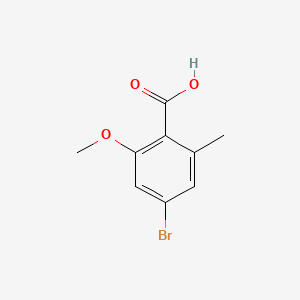 4-Bromo-2-methoxy-6-methylbenzoic acid chemical structure (CAS 877149-08-1)