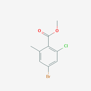 Methyl 4-bromo-2-chloro-6-methylbenzoate chemical structure (CAS 877149-10-5)