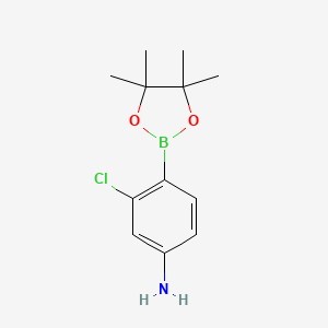 4-Amino-2-chlorophenylboronic acid,pinacolester chemical structure (CAS 877160-63-9)