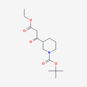 tert-Butyl 3-(3-ethoxy-3-oxopropanoyl)piperidine-1-carboxylate chemical structure (CAS 877173-80-3)