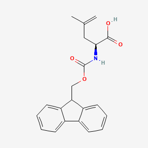 (S)-2-((((9H-Fluoren-9-yl)methoxy)carbonyl)amino)-4-methylpent-4-enoic acid chemical structure (CAS 87720-55-6)