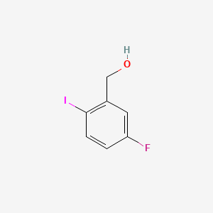 (5-Fluoro-2-iodophenyl)methanol chemical structure (CAS 877264-43-2)
