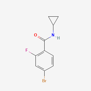 4-Bromo-N-cyclopropyl-2-fluorobenzamide chemical structure (CAS 877383-84-1)