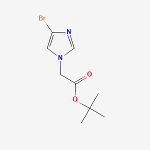 tert-Butyl 2-(4-bromo-1H-imidazol-1-yl)acetate chemical structure (CAS 877399-17-2)